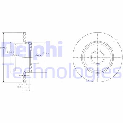 BG3673 DELPHI Тормозной диск