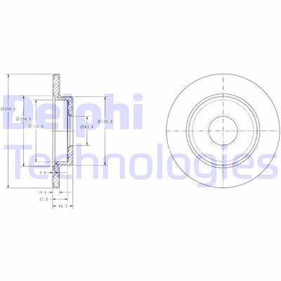 BG3673C DELPHI Тормозной диск