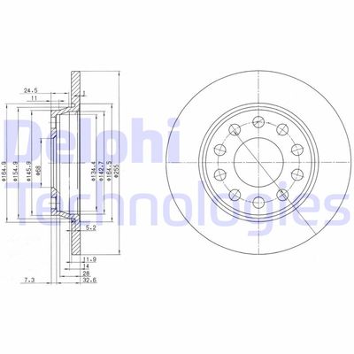 BG3674C DELPHI Тормозной диск