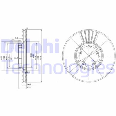 BG3676 DELPHI Тормозной диск