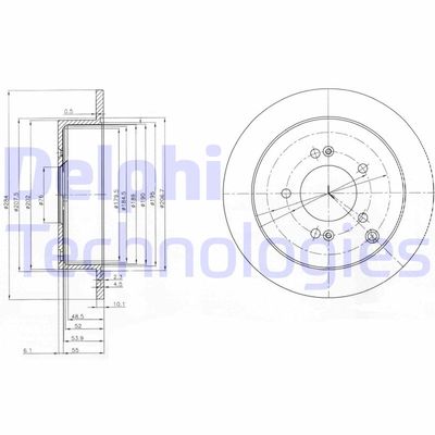 BG3680 DELPHI Тормозной диск