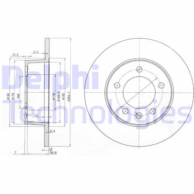 BG3681C DELPHI Тормозной диск