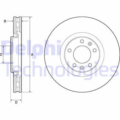 BG3683 DELPHI Тормозной диск