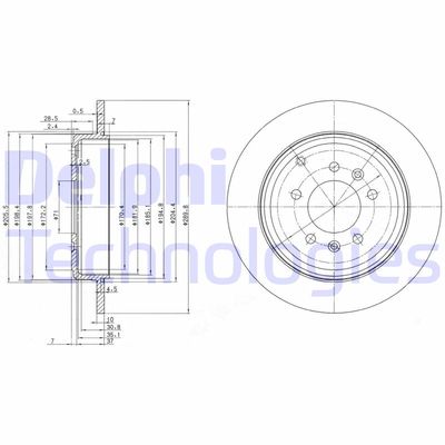 BG3684 DELPHI Тормозной диск