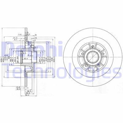 BG3686 DELPHI Тормозной диск