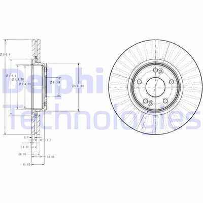 BG3688 DELPHI Тормозной диск