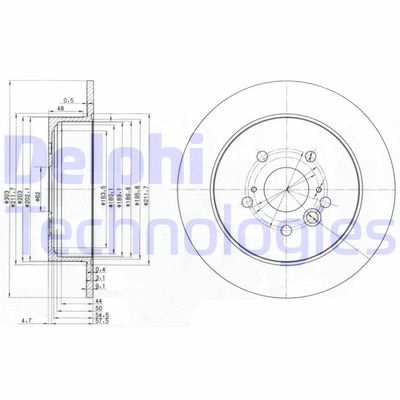 BG3691 DELPHI Тормозной диск