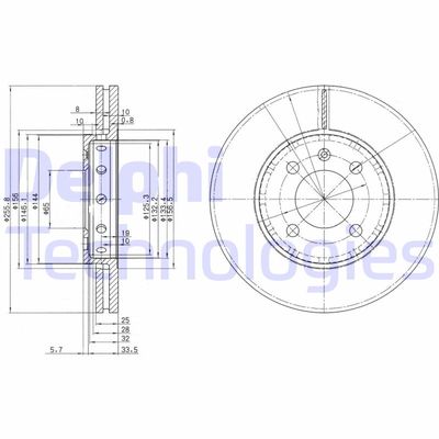 BG3694 DELPHI Тормозной диск