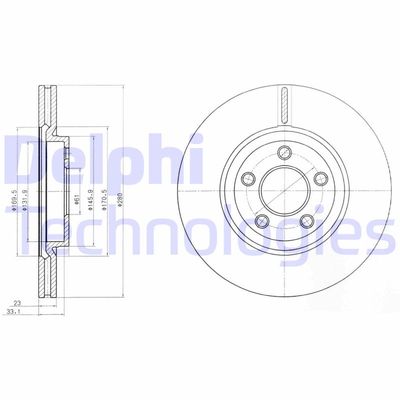 BG3704 DELPHI Тормозной диск