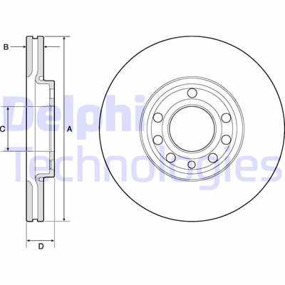 BG3713C DELPHI Тормозной диск