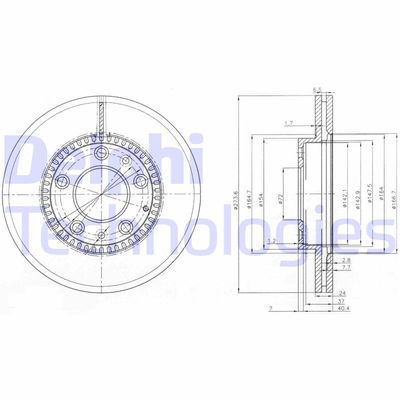 BG3724 DELPHI Тормозной диск