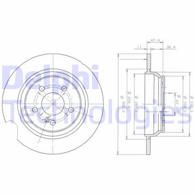 BG3725 DELPHI Тормозной диск