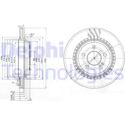 BG3726 DELPHI Тормозной диск