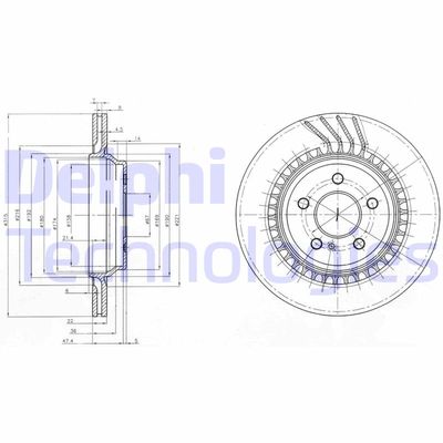 BG3727 DELPHI Тормозной диск