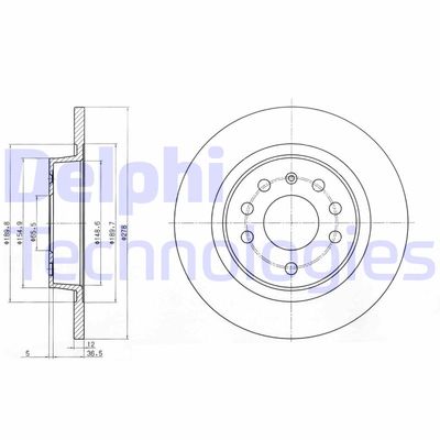 BG3731 DELPHI Тормозной диск