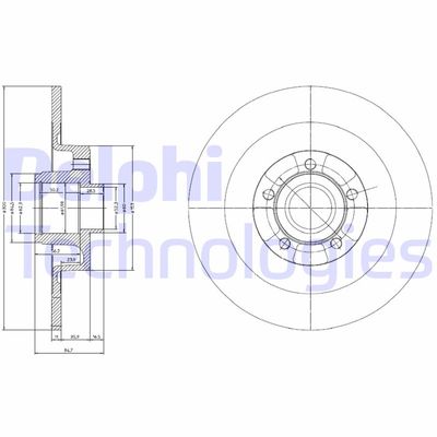 BG3732 DELPHI Тормозной диск