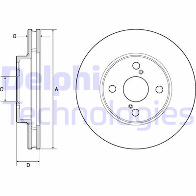 BG3734 DELPHI Тормозной диск