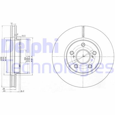 BG3735 DELPHI Тормозной диск