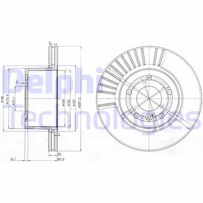 BG3737 DELPHI Тормозной диск