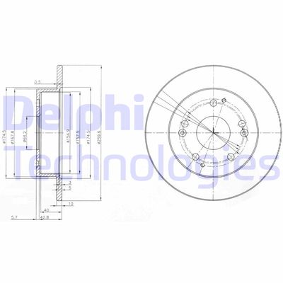 BG3746 DELPHI Тормозной диск