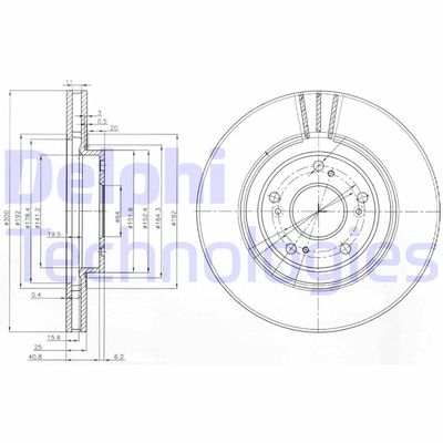 BG3747 DELPHI Тормозной диск