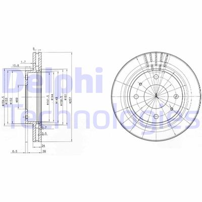 BG3750 DELPHI Тормозной диск