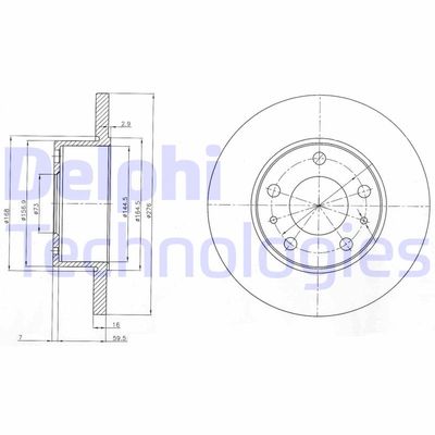 BG3753 DELPHI Тормозной диск