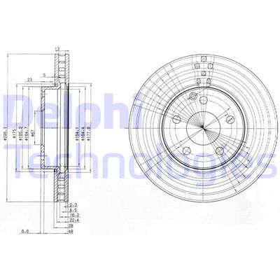 BG3755 DELPHI Тормозной диск