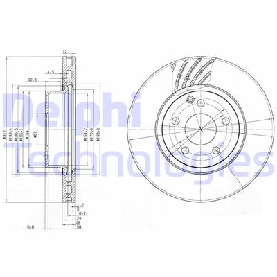 BG3756 DELPHI Тормозной диск