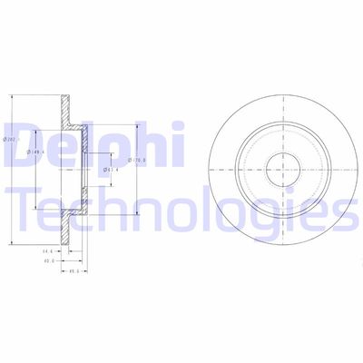 BG3761 DELPHI Тормозной диск