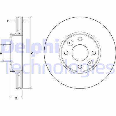 BG3762C DELPHI Тормозной диск