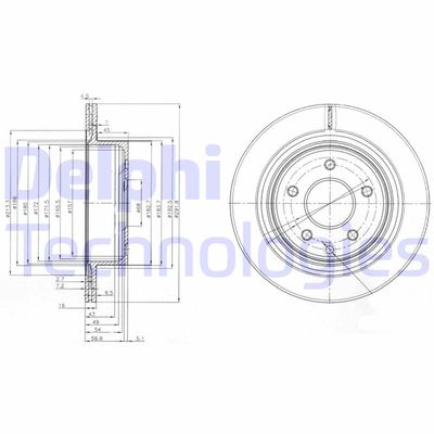 BG3765 DELPHI Тормозной диск