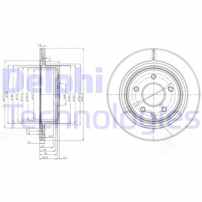 BG3765C DELPHI Тормозной диск