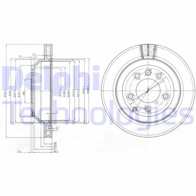 BG3775 DELPHI Тормозной диск