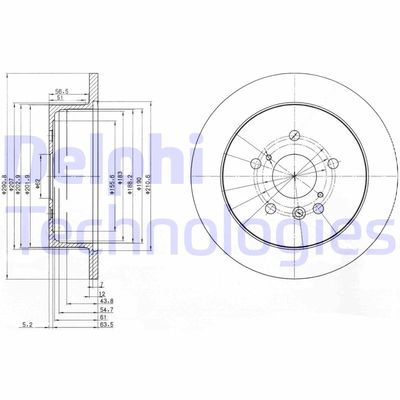 BG3779 DELPHI Тормозной диск