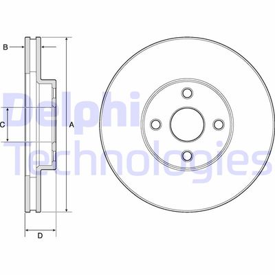 BG3780 DELPHI Тормозной диск