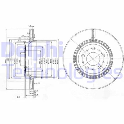 BG3782 DELPHI Тормозной диск