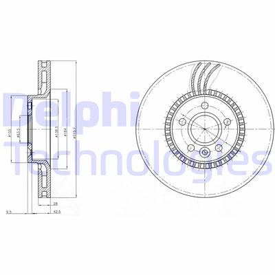 BG3784 DELPHI Тормозной диск