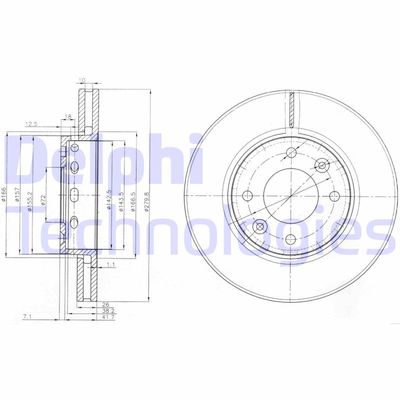 BG3800 DELPHI Тормозной диск