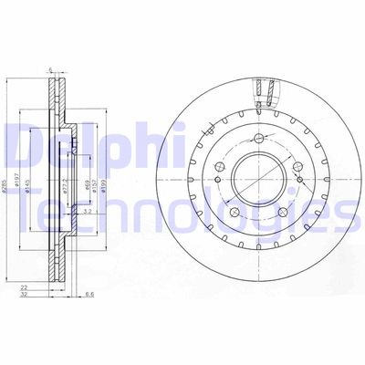 BG3814 DELPHI Тормозной диск