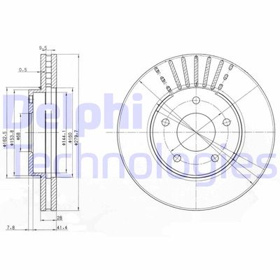 BG3816C DELPHI Тормозной диск