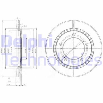 BG3820 DELPHI Тормозной диск