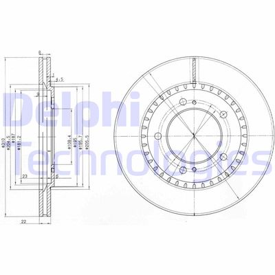 BG3821 DELPHI Тормозной диск