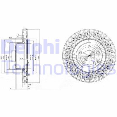 BG3827 DELPHI Тормозной диск