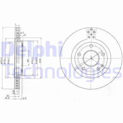 BG3829 DELPHI Тормозной диск