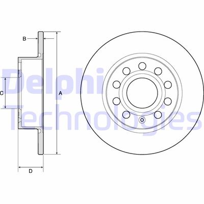 BG3834 DELPHI Тормозной диск