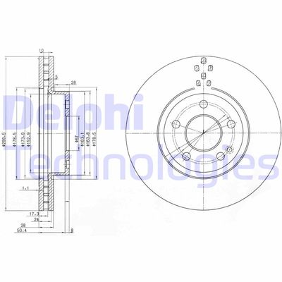 BG3838C DELPHI Тормозной диск