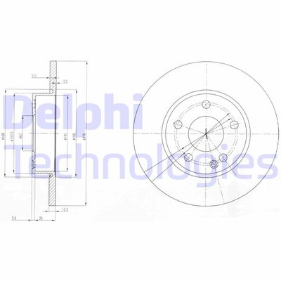 BG3840 DELPHI Тормозной диск