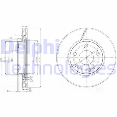 BG3845 DELPHI Тормозной диск