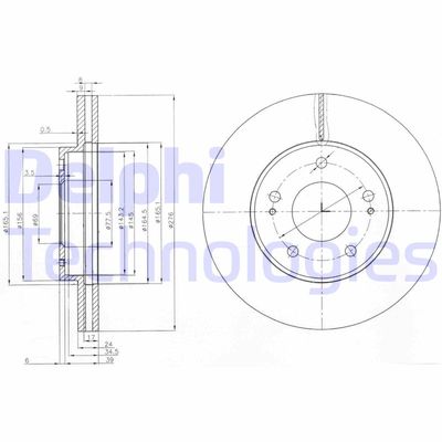 BG3848 DELPHI Тормозной диск